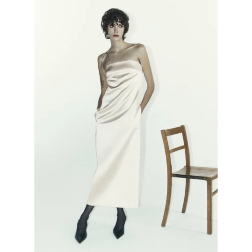 ZARA satin effect dress - Picture 7 of 9